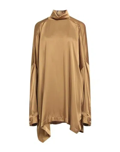 Rick Owens Woman Top Mustard Size Onesize Acetate, Viscose In Blue