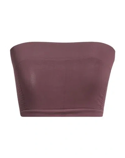 Rick Owens Woman Top Plum Size S Polyamide, Elastane In Burgundy