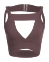 Rick Owens Woman Top Plum Size Xs Viscose, Polyester, Nylon, Elastane In Purple