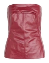 Rick Owens Bustier-style Cotton Corset Top In Red