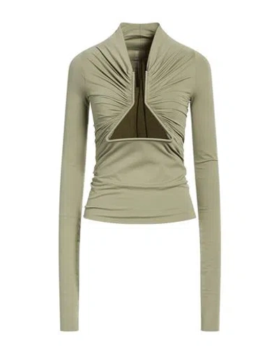 Rick Owens Woman Top Sage Green Size 6 Nylon, Elastane