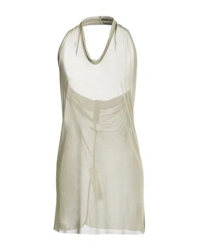 Rick Owens Woman Top Sage Green Size 6 Viscose In Neutral