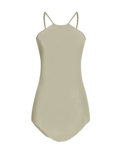 Rick Owens Woman Top Sage Green Size 8 Viscose, Silk In Brown