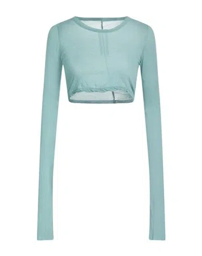 Rick Owens Woman Top Slate Blue Size 8 Cotton