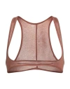 Rick Owens Woman Top Tan Size 4 Viscose, Silk In Brown