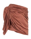 Rick Owens Woman Top Tan Size 6 Cotton In Brown