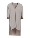 Rick Owens Woman Top Taupe Size 4 Viscose, Acetate In Grey