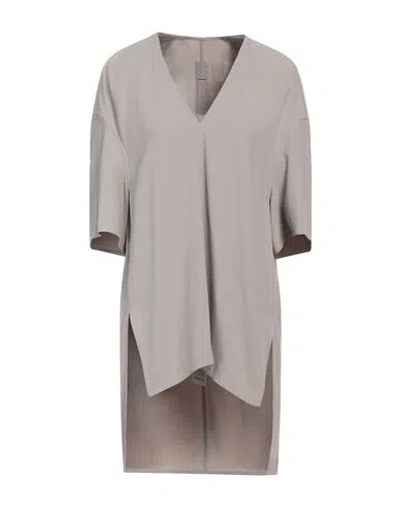Rick Owens Woman Top Taupe Size 4 Viscose, Acetate In Grey