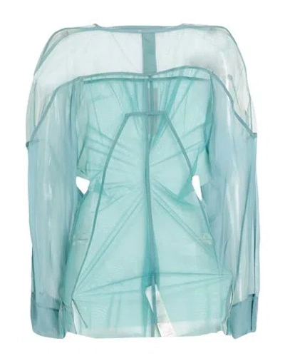 Rick Owens Woman Top Turquoise Size 2 Polyamide, Elastane In Multi