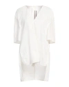 Rick Owens Woman Top White Size 4 Cotton In White
