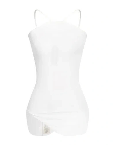 Rick Owens Woman Top White Size 8 Viscose, Silk