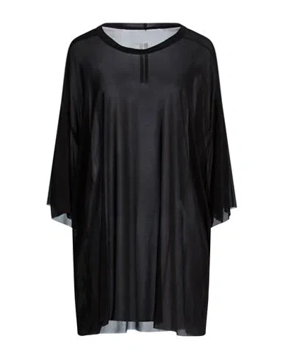 Rick Owens Woman T-shirt Black Size Onesize Cupro, Elastane