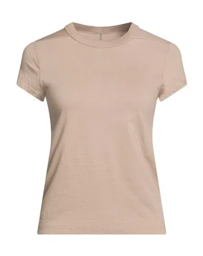 Rick Owens Woman T-shirt Light Brown Size 8 Cotton In Neutral