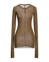 Rick Owens Woman T-shirt Military Green Size 10 Viscose, Silk