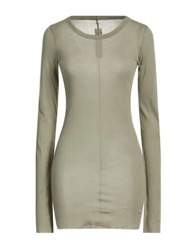 Rick Owens Woman T-shirt Sage Green Size 8 Cotton