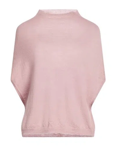 Rick Owens Woman Turtleneck Antique Rose Size L Virgin Wool In Pink