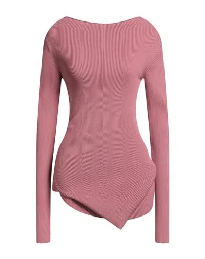 Rick Owens Woman Turtleneck Antique Rose Size S Viscose, Polyester In Pink