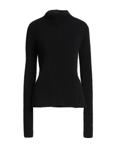 Rick Owens Woman Turtleneck Black Size L Alpaca Wool, Polyamide, Wool, Elastane