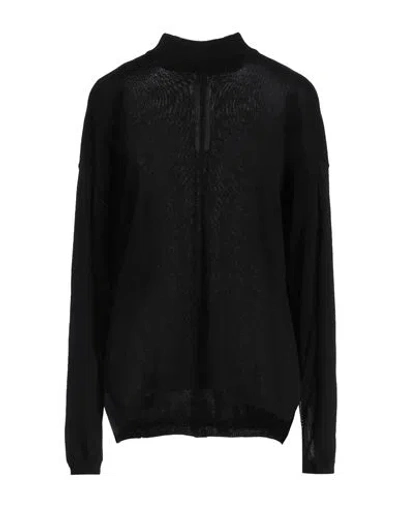 Rick Owens Semi-sheer Organic Cotton Jumper In Black