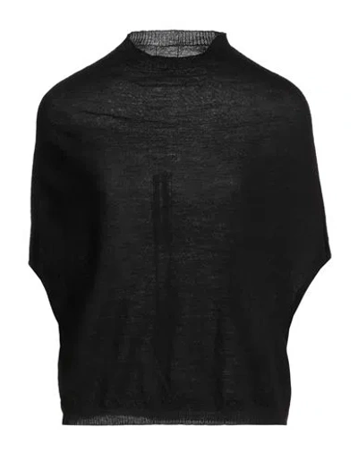 Rick Owens Woman Turtleneck Black Size M Virgin Wool