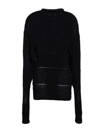 Rick Owens Woman Turtleneck Black Size S Virgin Wool, Polyamide