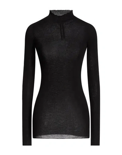 Rick Owens Woman Turtleneck Black Size Xs Virgin Wool