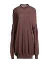 Rick Owens Woman Turtleneck Brown Size M Cashmere In Pink