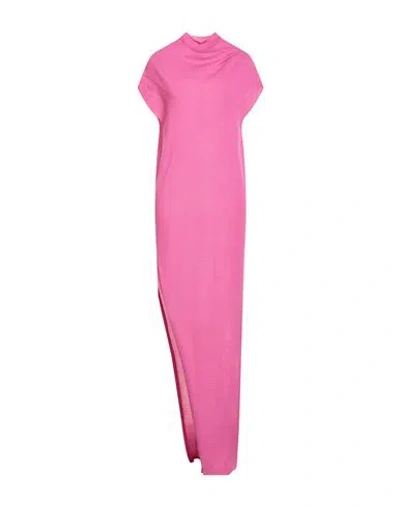 Rick Owens Woman Turtleneck Fuchsia Size M Virgin Wool In Pink