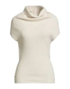 Rick Owens Woman Turtleneck Ivory Size S Virgin Wool In White