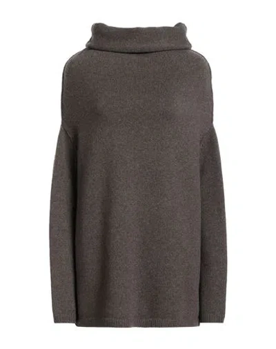 Rick Owens Woman Turtleneck Khaki Size S Cashmere In Brown