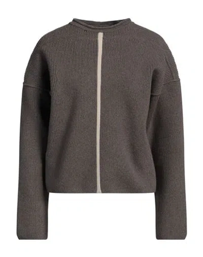 Rick Owens Woman Turtleneck Lead Size S Cashmere, Wool, Elastane In Grey