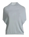 Rick Owens Woman Turtleneck Light Blue Size S Virgin Wool In Gray