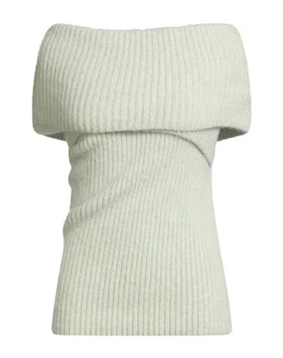 Rick Owens Woman Turtleneck Light Green Size S Alpaca Wool, Polyamide, Wool, Elastane In Gray