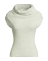 Rick Owens Woman Turtleneck Light Green Size S Alpaca Wool, Polyamide, Wool, Elastane In Gray