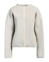 Rick Owens Woman Turtleneck Light Grey Size M Cashmere, Wool, Elastane