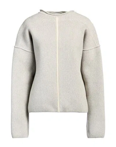 Rick Owens Woman Turtleneck Light Grey Size M Cashmere, Wool, Elastane