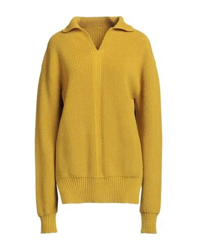 Rick Owens Woman Turtleneck Marigold Size M Virgin Wool In Yellow
