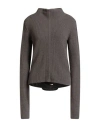Rick Owens Woman Turtleneck Taupe Size M Cashmere, Wool In Gray