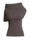 Rick Owens Woman Turtleneck Taupe Size S Cashmere In Gray