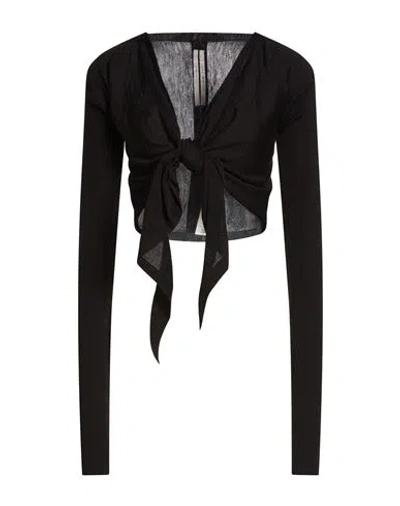Rick Owens Woman Wrap Cardigans Black Size M Virgin Wool