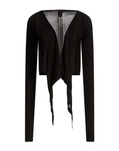 Rick Owens Woman Wrap Cardigans Black Size M Virgin Wool
