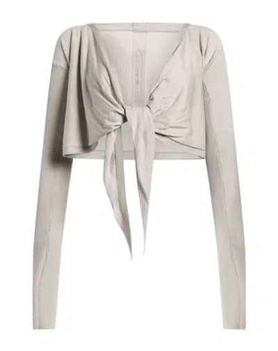 Rick Owens Woman Wrap Cardigans Light Grey Size L Virgin Wool In Gray
