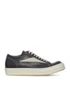 Rick Owens Hollywood Vintage Sneakers Mahogany And Milk In Black