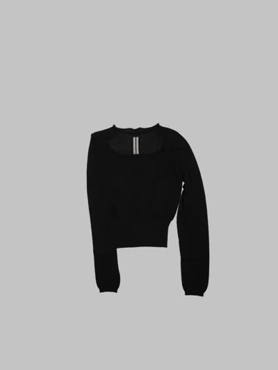 Rick Owens Women's 100% New Wool Sweater In Black