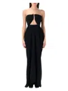 Rick Owens Amphora Prong Gown In Black