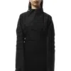 Rick Owens Womens Black Anthem Flight Cropped Woven Jacket In Black