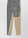 Rick Owens Women's Asymmetric Denim Skirt Slits In Multi