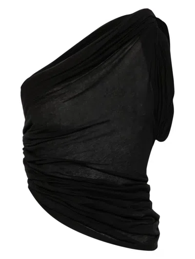 Rick Owens Women's Asymmetrical Twisted T-shirt In 09