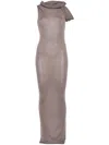 Rick Owens Women Banded T Wool Long Dress In Neutral