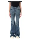 Rick Owens Bias Bootcut In Washed Indigo